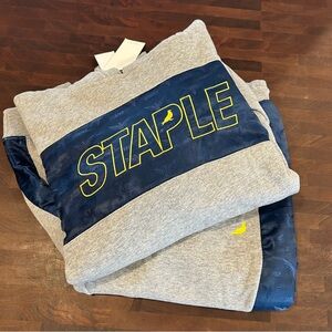 Staple Gray and Blue Sweat Suit Set